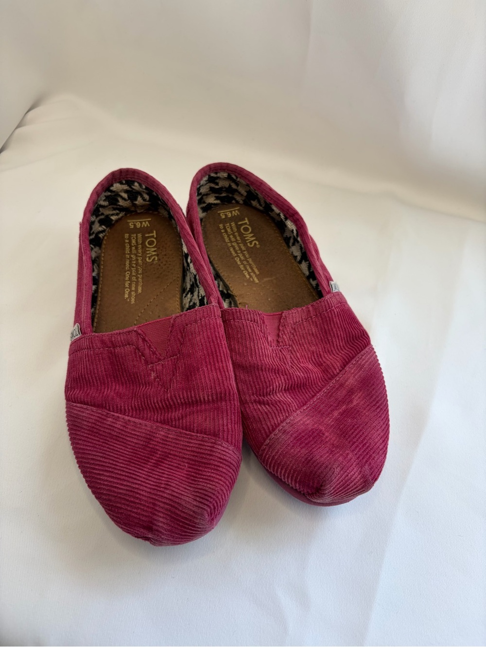 Toms Women's Corduroy Slip-On Flats - Rose Pink